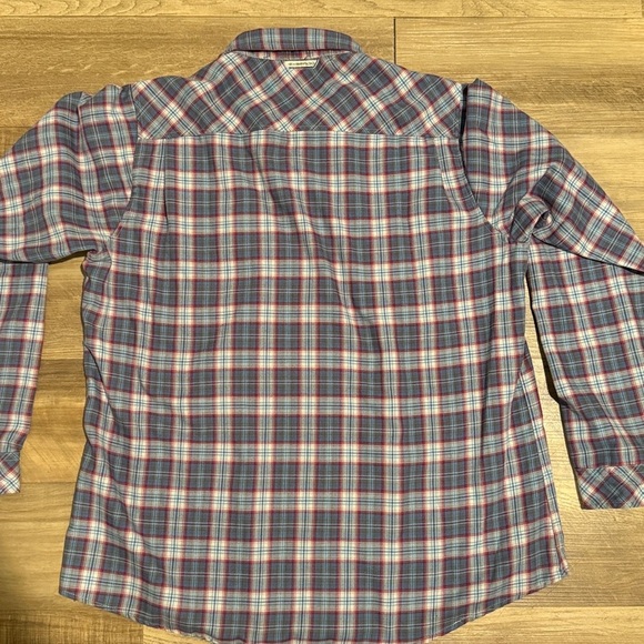 ExOfficio Madison Shirt Top Womens XL Plaid Flannel Outdoors Adventure Midweight - Picture 5 of 6